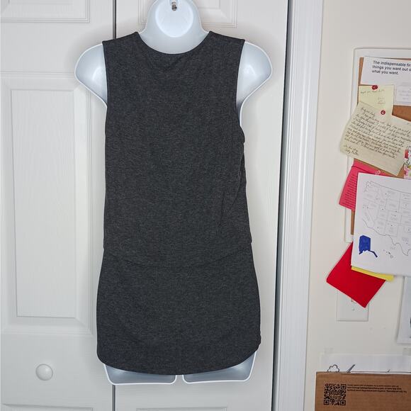 Theory Gray Layered Sleeveless Tank Top - Picture 8 of 12